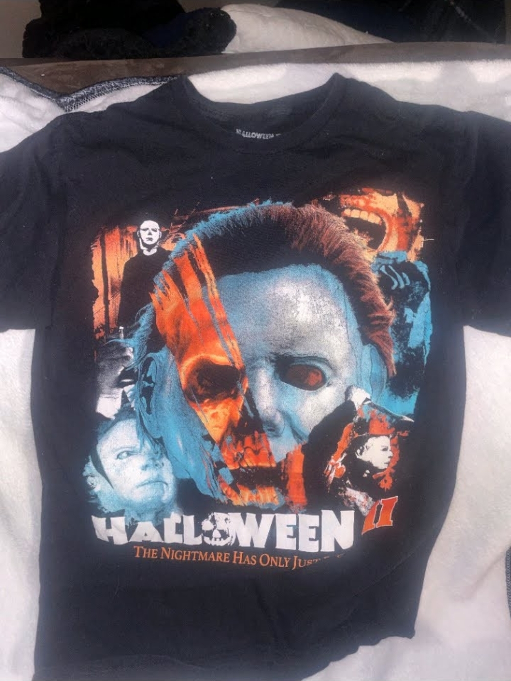 Halloween II Kids Black Graphic Costume T‑Shirt